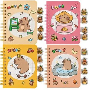 Double Spiral Notebook ruled “Capybara” hardcover 8.7x11.3cm, 64sh. 70gsm