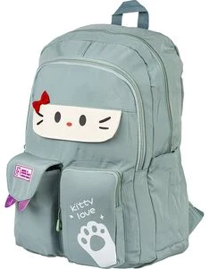 Bērnu mugursoma "Kitty Love" zaļa