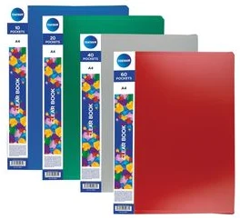 Mape ar 10 kabatām VISIT A4 0.45/0.025mm assorti
