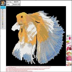 Dimanta mozaīka 5D "Gold fish" 30x30cm