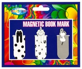 Magnetic Bookmarks "Cat" 3pcs. assorted