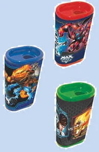 Zīmuļu asināmais "Max Steel" plastmasas, ar savācēju