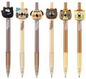 Ball pen retractable “Strange Animal” blue ink 0.5mm