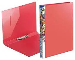 Clip file A4*20mm FOROFIS 0.75mm w/2rings for perforat.paper (red) PP