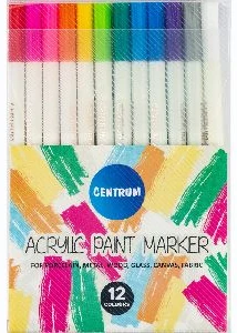 Akrilu marķieru komplekts 12 kr.