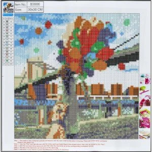 5D Diamond Mosaic KIT "Balloons" 30x30cm