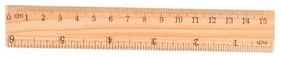 Lineāls 15cm koka