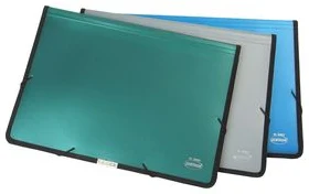 Expanding file A4 0.95mm with elastic bands, 6 sections assorted