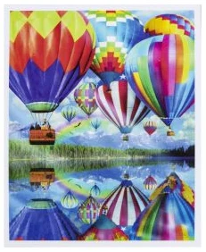 Akrila krāsas un kanvas attēlu gleznošana pēc numuriem "Air Balloons" 40x50cm