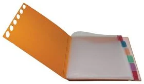 Mape ar 6 kabatām "White" A4 2.00/0.12mm assorti