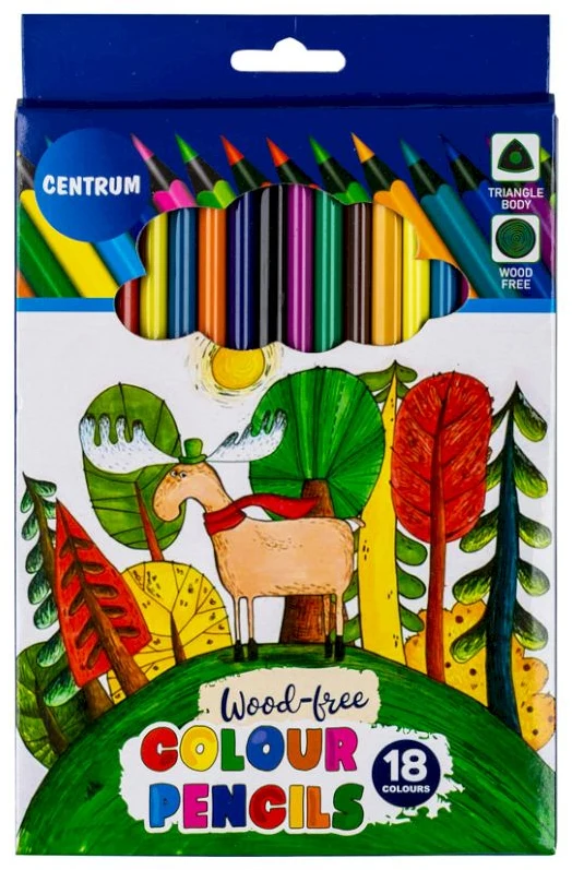 Zīmuļi 18kr. "Magic Forest" garie, no plastikāta, trsīstūrveida