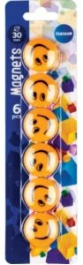 Magnēti tāfelēm SMILE diam.30mm 6gb.