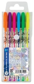 Комплект гелевых ручек NEON 6цв. 1.0mm