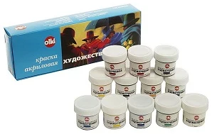Akrila krāsas OLKI "Hudozhestvennaja" 12kr.x22ml