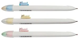 Automatic ball pen “Cat & Chick” oil based blue ink 0.7mm