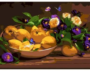 Akrila krāsas un kanvas attēlu gleznošana pēc numuriem "Still life" 40x50cm