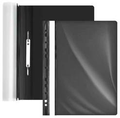 Mape- ātršuvējs ar perforāciju A4 FOROFIS 0.13/0.17mm (melna matēta)