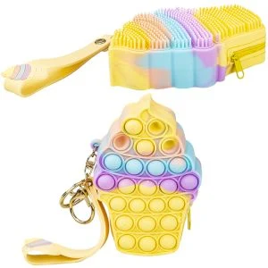 Wallet Bag.“POP IT ICE CREAM” Silicone. 12x7.5x4cm