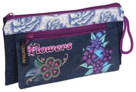 Pouch "Flowers" 22x12cm double (polyester)
