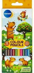Zīmuļi 12kr. "CAPYBARA" garie, no plastikāta