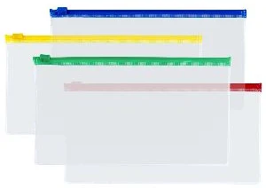 Zipper bag 22.5x12.5cm 0.14mm assorted