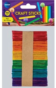 Koka kociņi rokdarbiem (plakanie) 100gab.x6kr.