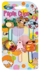 Paper clips "Crazy Pets" 6pcs. 50mm