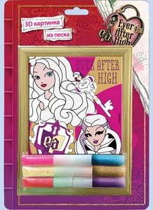 Izveido bildi "Ever After High": trafarets+ smiltis 6kr. assorti