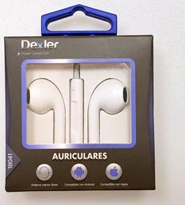 DEXLER Universālas Austiņas ar mikrofonu un pulti / 3.5mm / Baltas