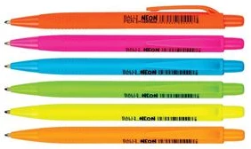 Automatic ball pen NEON oil based ink blue 1.0mm