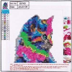 Dimanta mozaīka "Cat" 20x20cm