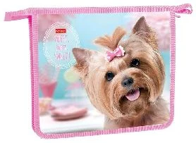 Plastic file "Cute face" A5 with zipper with 1sections
