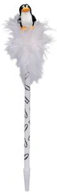 Ball pen with feather ANIMALS blue ink 0.7mm (assorted)/display box