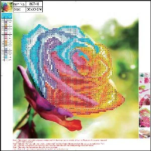 Dimanta mozaīka "Rose" 30x30cm