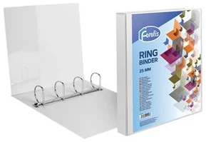Clip file with 4 D-rings white PANORAMA A4*2cmmm PP FOROFIS