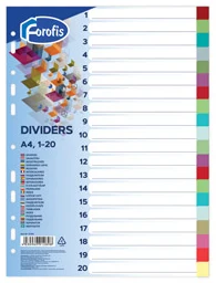 Dividers A4 20col. 0.13mm FOROFIS