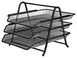 Tray 3-levels Iron Mesh FOROFIS for A4 format (black)