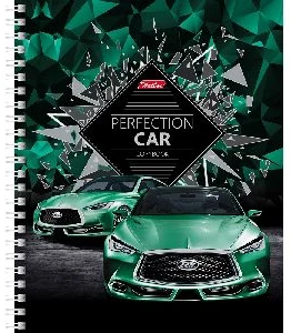 Notebook squared 96sh. spiral bound with lacquer cover "Perfection Car"