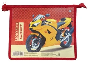 Plastic file "Moto Sports" A5  with 1sections, zipper