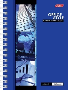 Notebook A6 squared 140sh. spiral bound "Ofice"
