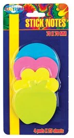 Līmlapiņas komplekts 70*70mm 25lp.х4 kr.
