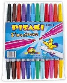 Fibre pens 12col. double side