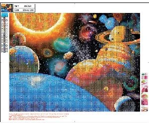 Dimanta mozaīka "Space" 40x50cm