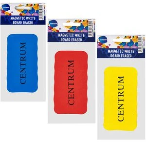 White board eraser 12x6x2cm with magnet (assorted)