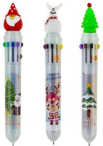Automatic ball pen "10 IN 1" CHRISTMAS 10-color ink 0.7mm