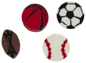 Erasers set BALLS synthetic rubber 27 х 27 х 13 мм. 4pcs