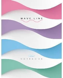 Klade rūtiņu A5 80lp. cietos vākos "Color Waves"