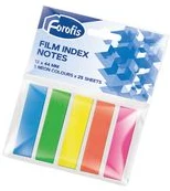 Plastikāta indeksi FOROFIS 5 neona krāsas x 25lp. 45x12mm