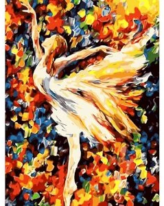 Acrylic paints & canvas pictures painting by number "Ballerina" 40x50cm OPP bag