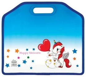 Mape-portfelis A4 "Unicorns"  ar rokturi un ar lipīgo pogu